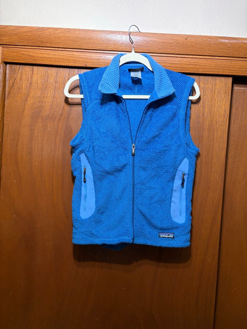Patagonia Women's S Blue Fleece Full Zip Vest Sleeveless Outdoor Hiking